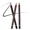 12 Pcs Black Eyebrow Pencil Eyeliner Set Wooden Eyebrow Pencil Waterproof Long-Lasting for Natural Looking Brows and Eyeliner with Sharpener (01# Black)