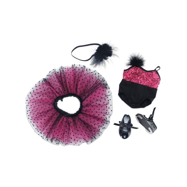 Emily Rose 18 Inch Doll 4 Piece Jazz Ballet Ballerina Dance Outfit, Includes Doll Tap Shoes! | Doll NOT Included | Compatible with 18" American Girl Dolls
