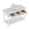 Baosity 1/12 Scale Basin Sink,Mini House Bathroom Furniture Sink,Wash Basin Cabinet for Doll House Furniture Model Bathroom Kitchen Decoration Accessories