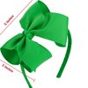 MEEDEE Emerald Green Big Bow Headband for Girls Grosgrain Ribbon Hair Hoop Headband for Toddlers Kids Party Decoration Cosplay Costume Headwear Makeup Handmade Hair Band