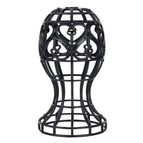 Wig Stand - Wig Head Stand to Support Short Wigs and Hats. Features a Heart-Shaped Cutout Design. Simple and Lightweight, Suitable for use at Home, Salons, and Various Settings (black)