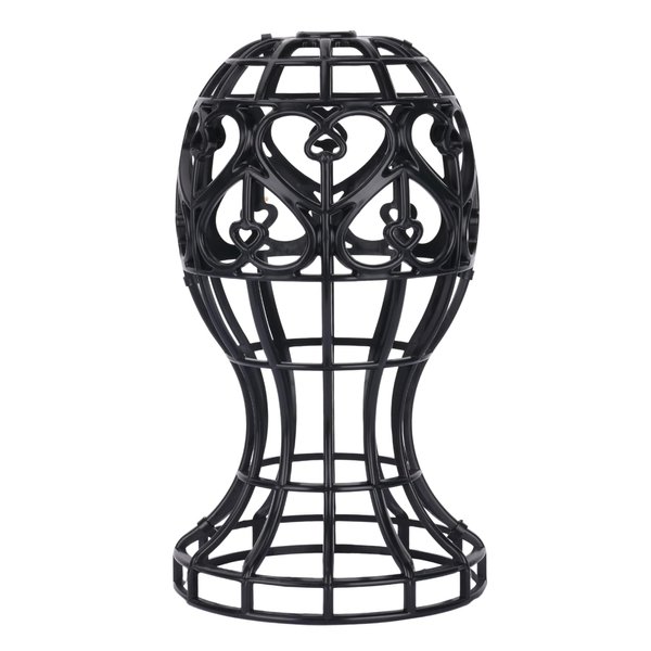 Wig Stand - Wig Head Stand to Support Short Wigs and Hats. Features a Heart-Shaped Cutout Design. Simple and Lightweight, Suitable for use at Home, Salons, and Various Settings (black)