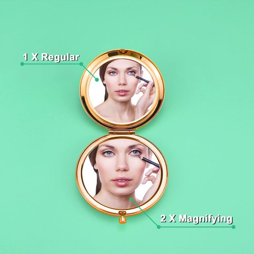 Daughter Gift from Mom Inspirational Birthday Gift for Daughter Compact Mirror for Daughter Stepdaughter Graduation Gift for Daughter Travel Makeup Mirror for Bonus Daughter Christmas Wedding Gift