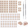 122 Pieces Ingrown Toenail Tool Set, Include Ingrown Toenail File and Lifter, 60 Pieces Elastic Patch Curved Toenails Brace Stickers and 60 Pieces Ingrown Toenail Correction Stickers