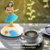 1pc Blue Solar Powered Dancing Hula Girl Decoration-Shaking Head Ornaments Car Dashboard Interior Decoration Desktop Ornaments Dancing Toy Shaking Head Figure Toy Car Interior,Action and Toy Figures