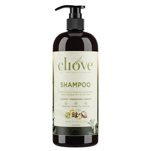 Cliove Shampoo | Hair Moisturizing Keratin Protein Treatment Infused with Argan Oil and Olive Oil | Anti Frizz Shampoo for Curly Wavy, and Straight Hair |16oz