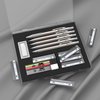 Mr. Pen- Metal Mechanical Pencil Set with Lead and Eraser Refills, 5 Sizes, 0.3, 0.5, 0.7, 0.9, 2mm, Drafting, Sketching, Architecture, Drawing Metal Mechanical Pencils