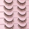 False Eyelashes Natural Look Eye Lashes Short Wispy False Eyelashes 10mm 3D Fluffy Fake Lashes Pack 10 Pairs Strip Volume by Geeneiya - Brown Mixed Black