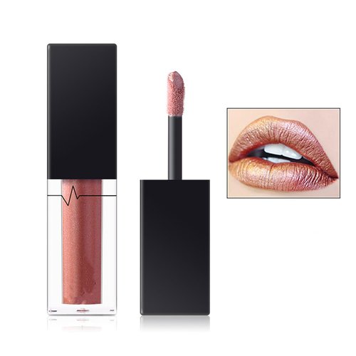 MAEPEOR Metallic Liquid Lipstick 24 Color Metal Diamond Pearl Lipstick Long Wear and Non-stick Cup Mermaid Lip Gloss (Colors 17)