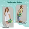 Hautton Carrying Case for Toniebox, Portable Storage Travel Bag for Tonies Figures Charging Station with Shoulder Strap Handle and Toniebox Ears Cover -Aqua Blue
