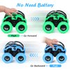 GUIGUZHJ 2 Pack Car Toys for 3 4 5 6 Year Old Boy Girl, Pull Back Cars Toys for Toddler Age 3-6, Monster Trucks Pull Back Vehicles Toys, 360° Rotating Stunt Car Toys for Kids Christmas Birthday Gifts