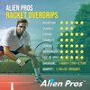 ALIEN PROS Tennis Racket Grip Tape (6 Grips) - Precut and Dry Feel Tennis Grip - Tennis Overgrip Grip Tape Tennis Racket - Wrap Your Racquet for High Performance (6 Grips, Purple)