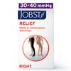 JOBST Relief Graduated Compression Stockings 30-40mmHg - Comfortable Unisex Design - Right Chap,, Open Toe, Beige, Medium