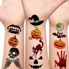 Hohamn Halloween Temporary Tattoos for Kids, 160+ Styles Horror Halloween Fake Tattoos for Boys Girls Party Favors Festivals