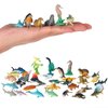FLORMOON Mini Ocean Sea Animal Figures 36 pcs Realistic Plastic Aquarium Animals Action Model, Shark Bath Toys for Science Project, Birthday Party Cake Topper Gift for Kids Toddlers
