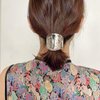 Generic Hair Clip 2 Pcs - Metal Ponytail Holder Hair Clips for Long Hair, Hair Ties, Ponytail Hair Bands, Gold (2 Count)
