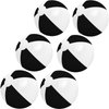 GCQJOQ 12 Inch Beach Balls Bulk, 6 Pack Black White Color Inflatable Beach Ball for Kids Summer Water Games Party Supplies