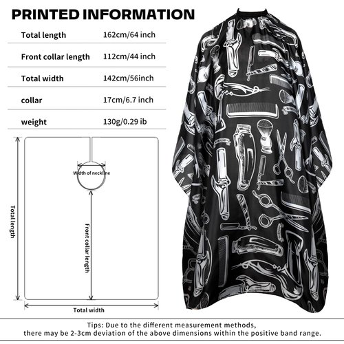 Hair Cutting Capes for Adults Barber Cape for Men Hair Cape for Hair cuts Barber Cape for Hair Cutting with Adjustable Neck Size Hair Cape Salon Capes Hair Color Cape Barber Supplies（64" x 56"）