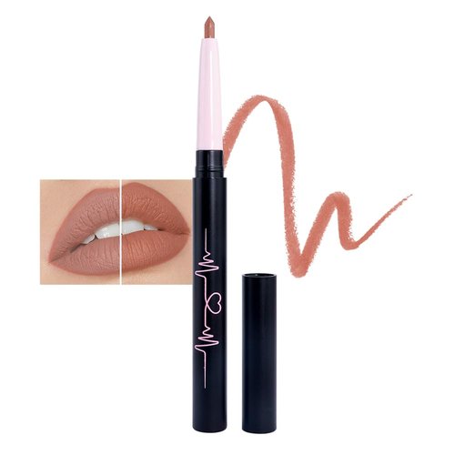 HHLTOH 1PCS Retractable Lip Liner Pencils, Nude Matte, High Pigmented Natural Lip Makeup Pencils, Non-transfer, Waterproof, Long-lasting Lipstick Pencil, Not Easy to Fade Lip Gloss Pen. 01