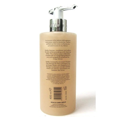 Vivian Gray Aroma Selection Cream Soap 13.5 FL oz (Grapefruit & Vetiver)