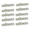 10 Pieces Metal Hair Clips with Blank Round Tray Base Fits 12mm Round Hair Clip Cabochon Settings Hair Barrettes with Blank Hairgrip Base Trays for DIY Hair Accessories Making, White-K