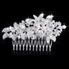 Yean Crystal Bride Wedding Hair Comb Silver Rhinestone Bridal Hair Accessories Pearl Wedding Headpieces for Bride and Women (Style A)