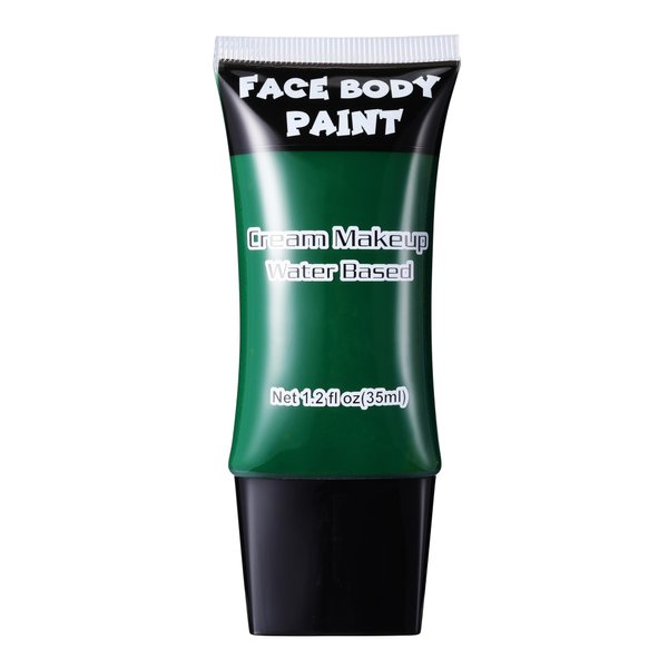 DALVGFN Witch Green Face Paint, Professional Face Painting Kit, Cream FX Water Based Body Paint, Full Coverage Foundation Makeup, Non Toxic SFX Makeup For Halloween Frankenstein Monster Grinch Orcs