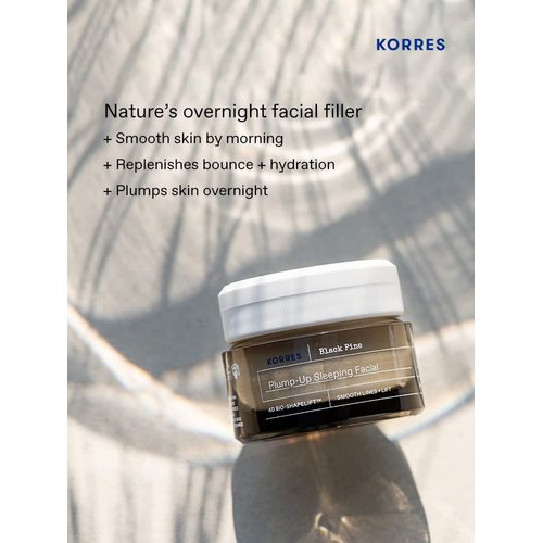 KORRES Black Pine 4D Bio-ShapeLift Plumping Night Cream for Firm Skin Dermatologically Tested Vegan 40 ml
