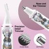AREYZIN Nose Hair Trimmer for Women 2 in 1 Painless Eyebrow Trimmer and Nose Trimmer Facial Hair Removal Nasal Hair Clippers Professional, Waterproof, Dual-Edge Blade