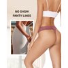 UGDUCK Lace Thongs for Women, Seamless Thong Underwear Women Lace Panties No Show Thongs for Women 6 Pack Multicolor S-XL