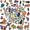 134Pcs Cryptid Construction Kit Animals Fridge Magnets for Kid Creature Creation Magnetic Toys for Toddlers Educational Monster Refrigerator Magnets for Whiteboard Baby Children Gift Learning Toy