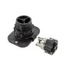 MotorGuide 8M0092066 Trolling Motor Receptacle — for 10-Gauge and 8-Gauge Wire, with Composite Mounting Plate, Black