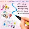IONSGAKO Nail Art Pens Set 12 Colors Nail Polish Pens Nail Art Markers Acrylic Paint Quick Drying Nail Art Pen DIY Nail Design Painting Kit