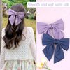 10 PCS Big Hair Bows for Women Girls, TOKUFAGU Hair Bow 8 Inch Hair Clips French Style Barrette Black Bow for Girl Hair Accessories (10 Colors)