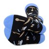 Urban Peacock Men's Novelty Fun Crew Socks for Dress or Casual - Multiple Patterns Multi-Pair Options (Chef - Black with Blue, 1 Pair)