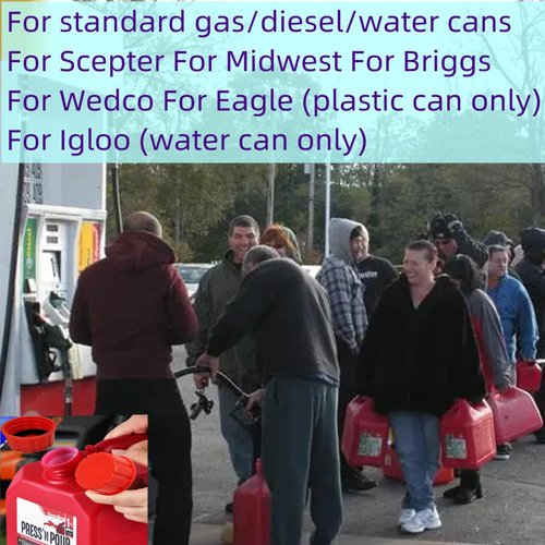 Fesasn Gas Can Cap Replacement 5 Gallon with Coarse Thread Style,Fits Gas/Water Can Transportation Caps Prevent Fuel Leakage (Pack of 5)