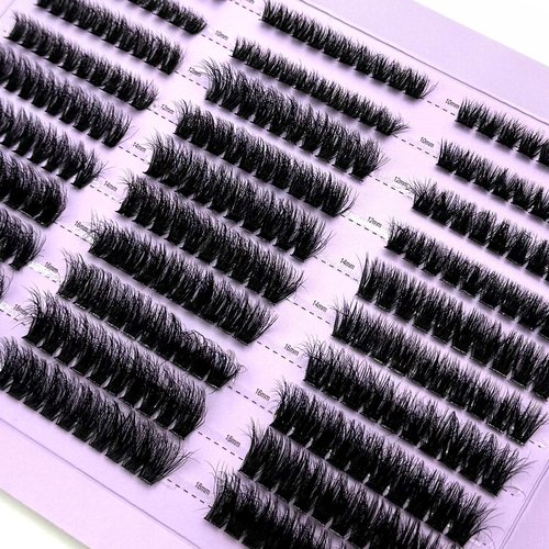 HBZGTLAD Fluffy Cluster Lashes 40D60D80D100D120D Natural Thick Eyelash Clusters D Curl Individual Lashes DIY Eyelashes Extension (300pcs80D100D120D)