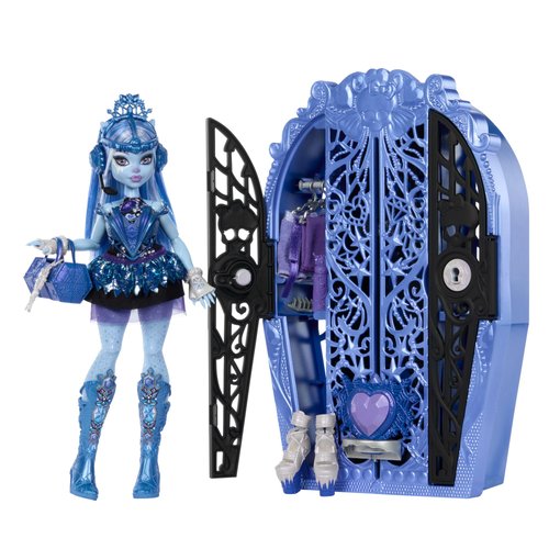 Monster High Skulltimate Secrets Doll & Accessories Set, Monster Mysteries Abbey Bominable with Dress-Up Closet & 19+ Surprises Including Clothes