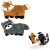 No Stuffing Durable Dog Toys Crinkle Squeaky Dog Toys for Aggressive Chewers Puppy Tough Dog Toys Interactive Dog Stuffed Animals Durable Dog Toys Tug of War Dog Toy -2pack