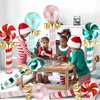 8 PCS Giant Christmas Candy Mylar Balloons Xmas Sweet Candy Party Theme Foil Balloon Candyland Christmas Party Balloons for Winter Holiday Xmas Candy Party Decorations Supplies 59×22 inch