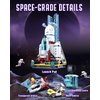 Sluban Launch Center City Space Building Set, Rocket Launchpad Building Kit with 4 Astronaut Minifigures for STEM Role-Play, Gift Toys for Boys 6+, Compatible with Lego Space, 424 PCS