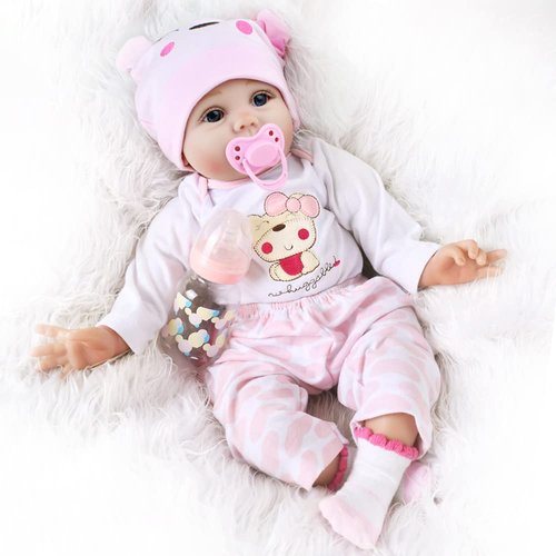 CHAREX Reborn Baby Dolls Girl - 16 Inches Realistic Soft Vinyl Newborn Baby Doll That Look Real, Best Toy for Kids Ages 3+