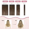 HUAYI Medium Brown Hair Extensions for Women, 120g Real Human Hair Clip in Hair Extensions 7pcs 16 inch,Soft & Natural Straight Double Weft Brown Hair for Women 16in #4 Chocolate Brown Hair Extensions