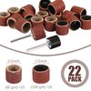 22 Pet Nail Grinder Replacement Kit with Grit Sanding Bands Pet Nail Smoother Dog Claw Care Black Grinding Drums Dog Nail Grinder Replacement Dog Claw Grooming Supplies (1/2 Inch 60 Grit and 100 Grit)