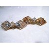 Gold or clear bow shaped crystal hair barrette clip bridal clip bridal barrette (Primary color: Clear)