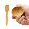 QUUPY Facial Mask Bowl Set Bamboo Face Mask Essential Oil Aromatherapy Mixing Bowl DIY Clay Facemask Mixing Tool Kit with Stick Spatula