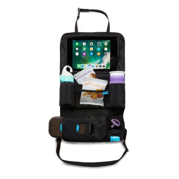 Munchkin® Brica® Car Backseat Organizer™ with Tablet Holder and Wipes Case, Black