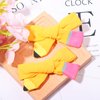 2Pcs Back to School Hair Clips Yellow Pencil Claw Clips Bow Hair Clip for Girls Kids Cute Hair Clips for Styling Small Claw Clips for Thick Thin Hair Accessories (Yellow)