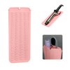 Heat Resistant Silicone Mat with Hanging Hole, Straightener Heat Resistant Travel Mat & Pouch for Curling Iron, Flat Iron and Other Hot Hair Styling Tools, 11 x 5 in, Pink