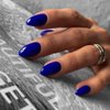 Royal Blue Press On Nails Short Oval,Xcreando Almond Fake Nails Glue on Nails Short,Acrylic Nails Press ons,Gel Nails False Nails Short,Stick on Nails for Women and Girls in 24 PCS